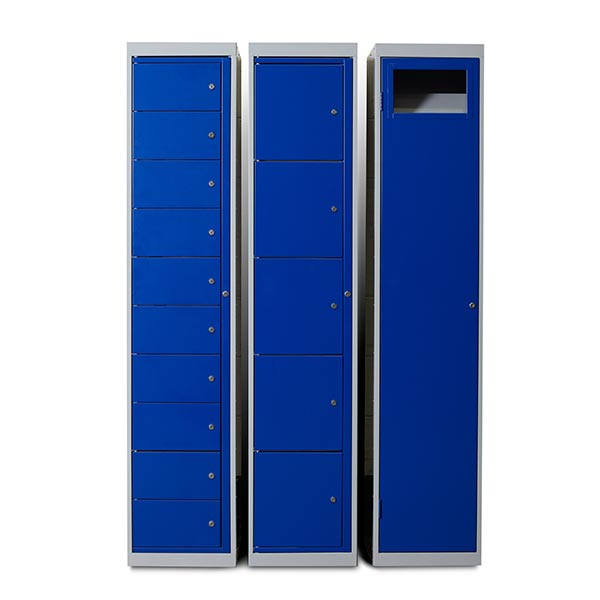 phs besafe managed locker service blue locker 5 doors